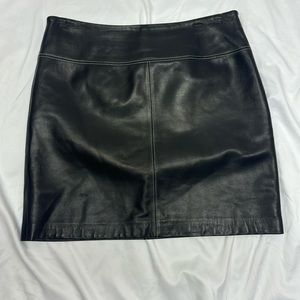 Context Black Leather Skirt Size 10